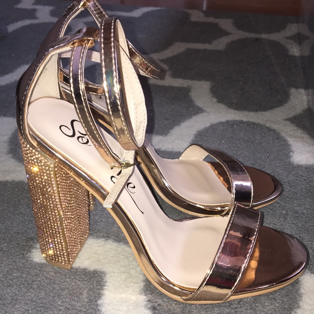 Rose gold heels
